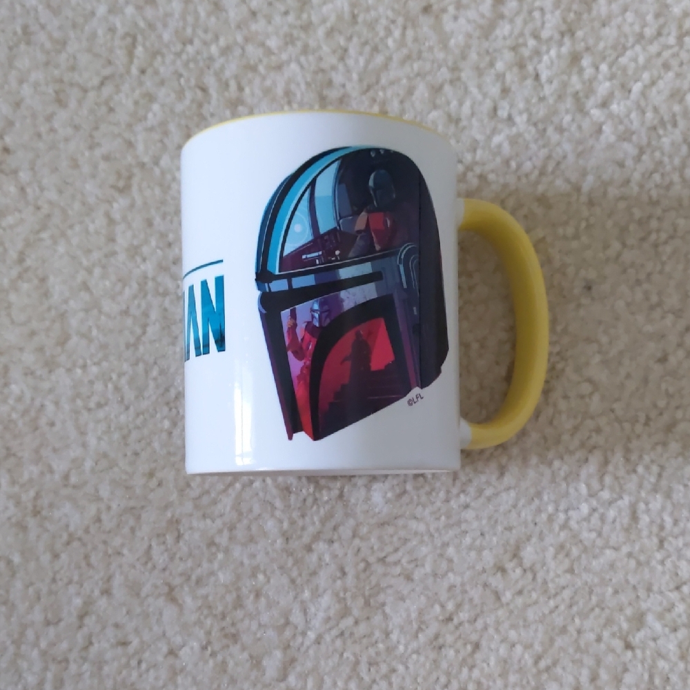 Disney Mandalorian Mug with Yellow Handle